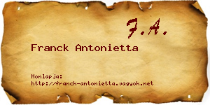 Franck Antonietta névjegykártya